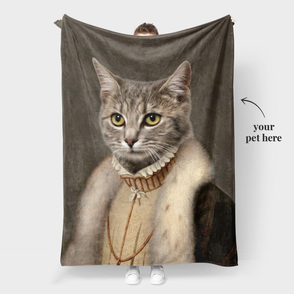 picture of cat on blanket
